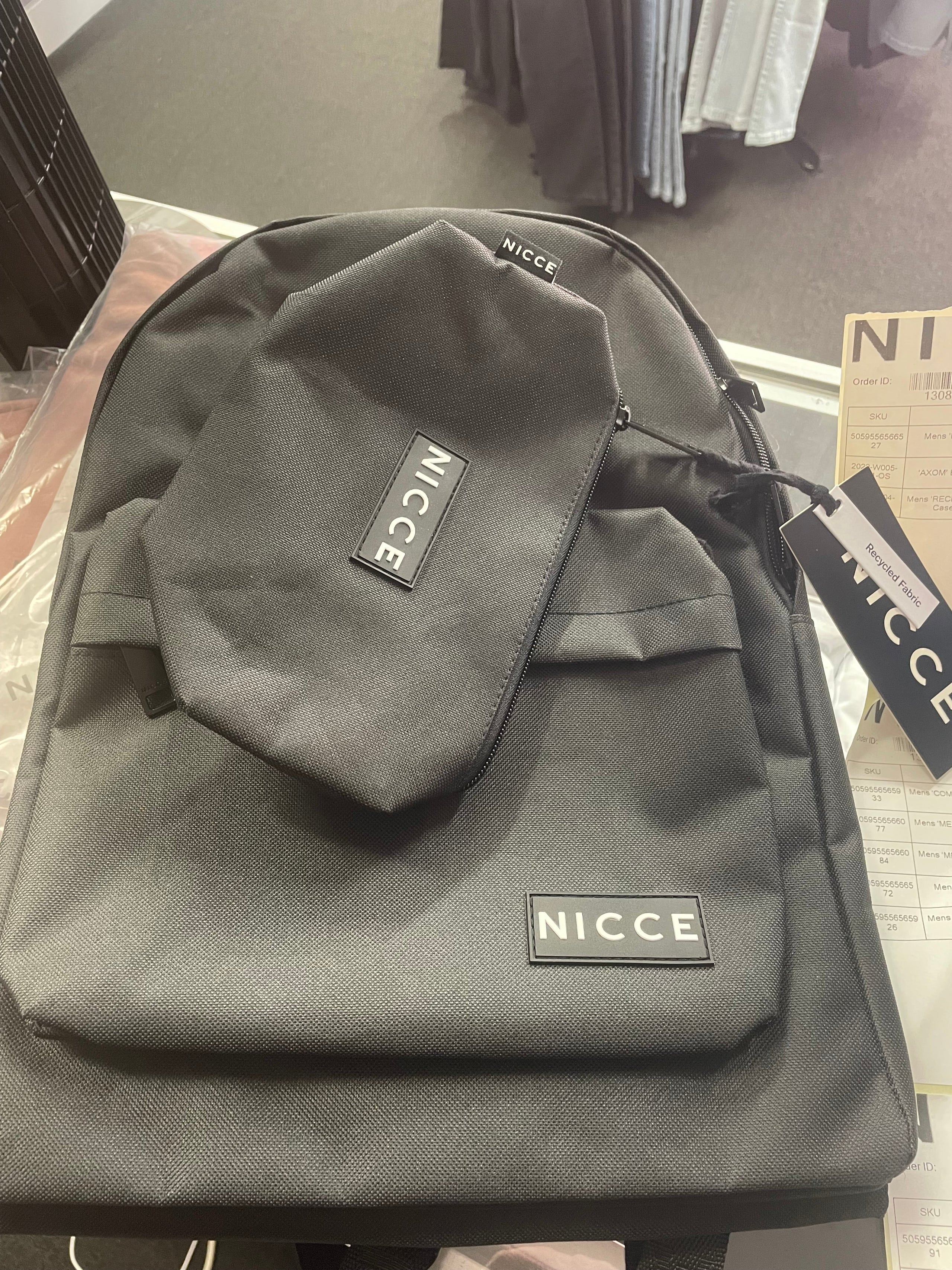 Nicce Recklon Backpack Pencil Case in Black Avormen Apparel